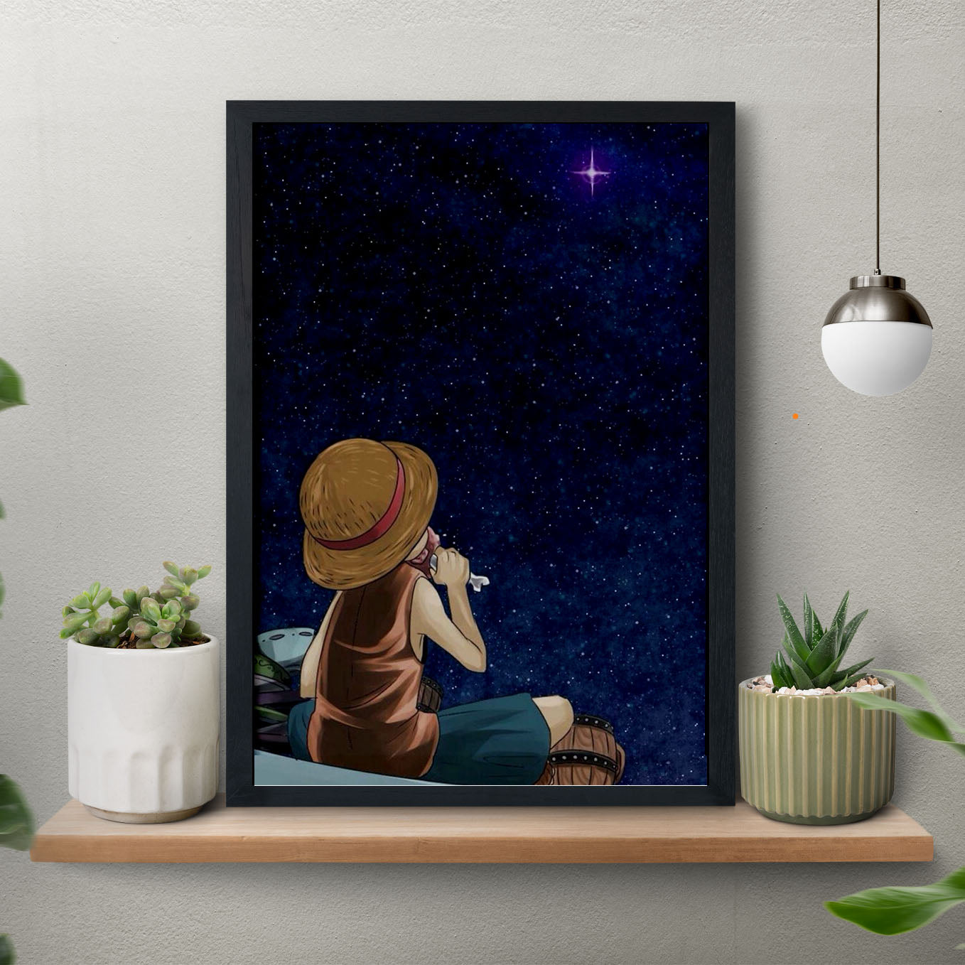 One Piece Child Luffy ambitions Poster Framed 13x19-Inch - SoulAbiti