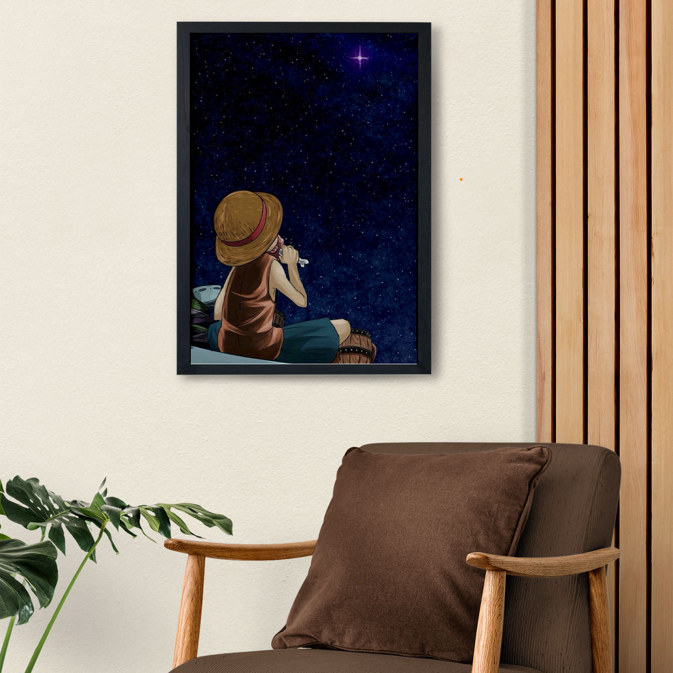 One Piece Child Luffy ambitions Poster Framed 13x19-Inch - SoulAbiti