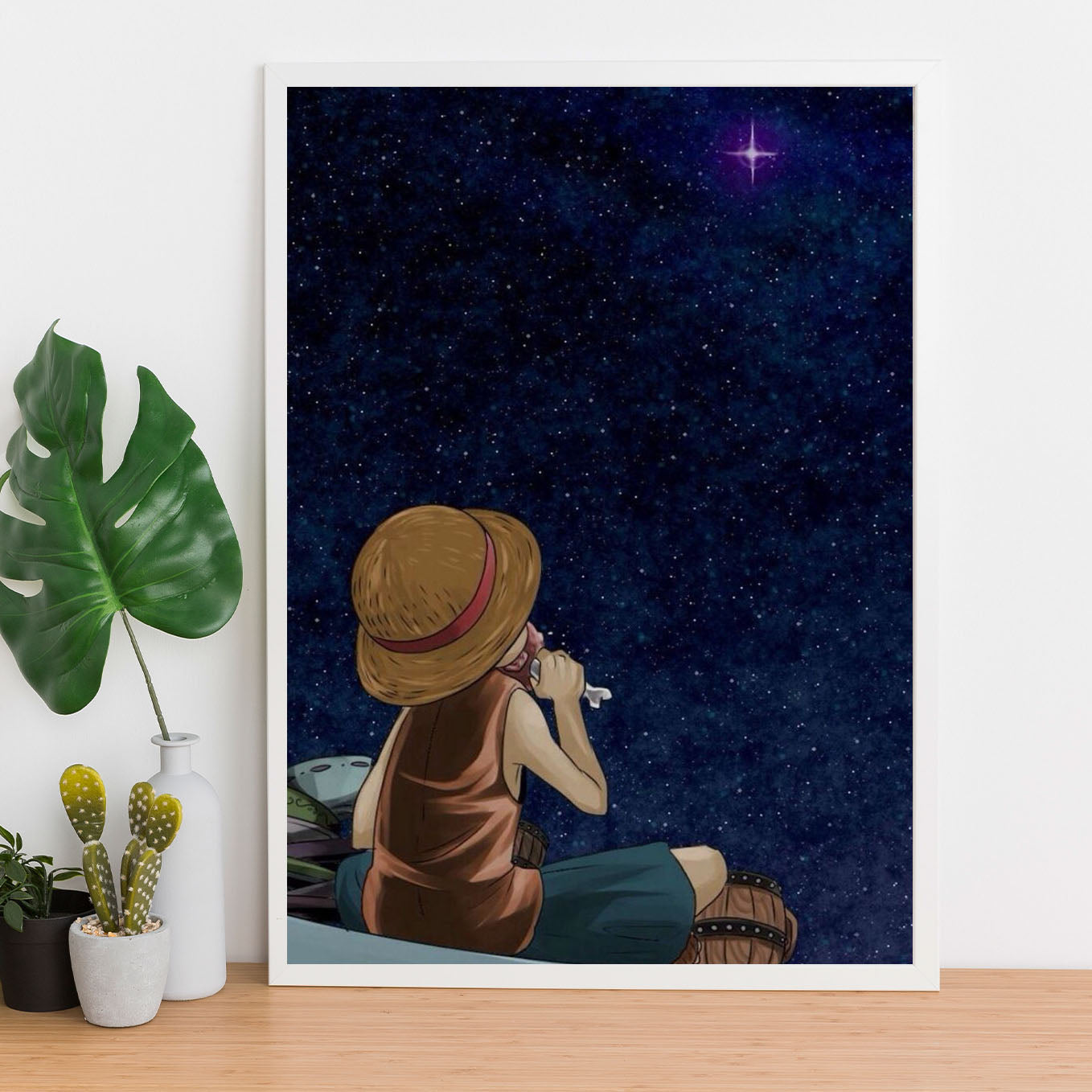 One Piece Child Luffy ambitions Poster Framed 13x19-Inch - SoulAbiti