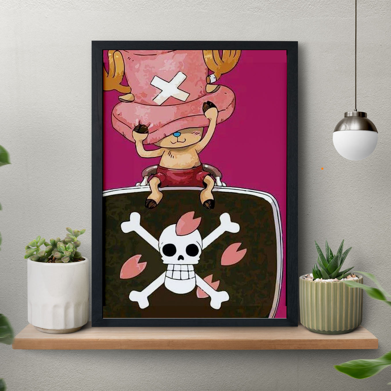 One Piece Chopper Hiriluk pirate flag Poster Art Framed 13x19-Inch - SoulAbiti