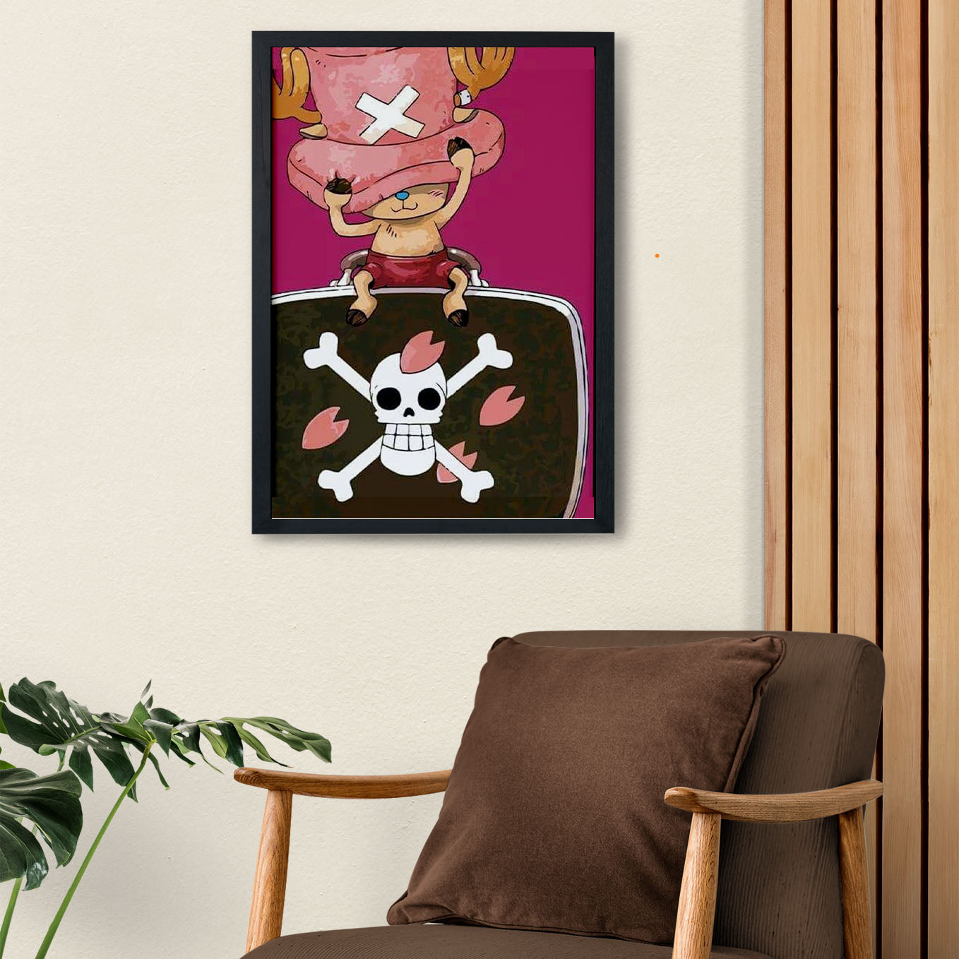 One Piece Chopper Hiriluk pirate flag Poster Art Framed 13x19-Inch - SoulAbiti