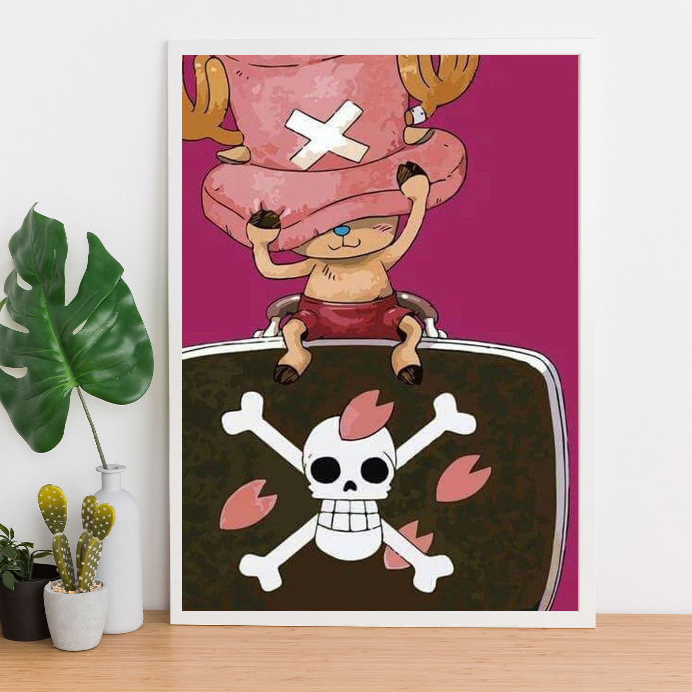 One Piece Chopper Hiriluk pirate flag Poster Art Framed 13x19-Inch - SoulAbiti