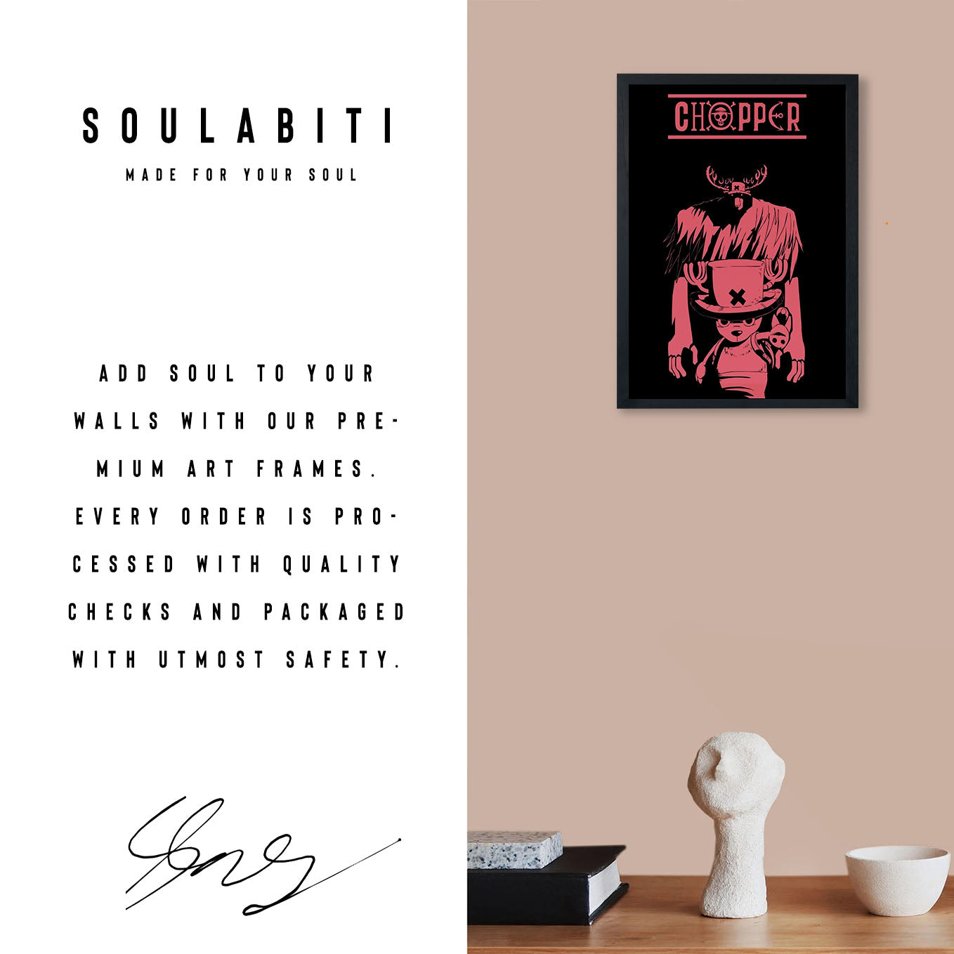 One Piece Chopper Monster point Poster Art Framed 13x19-Inch - SoulAbiti
