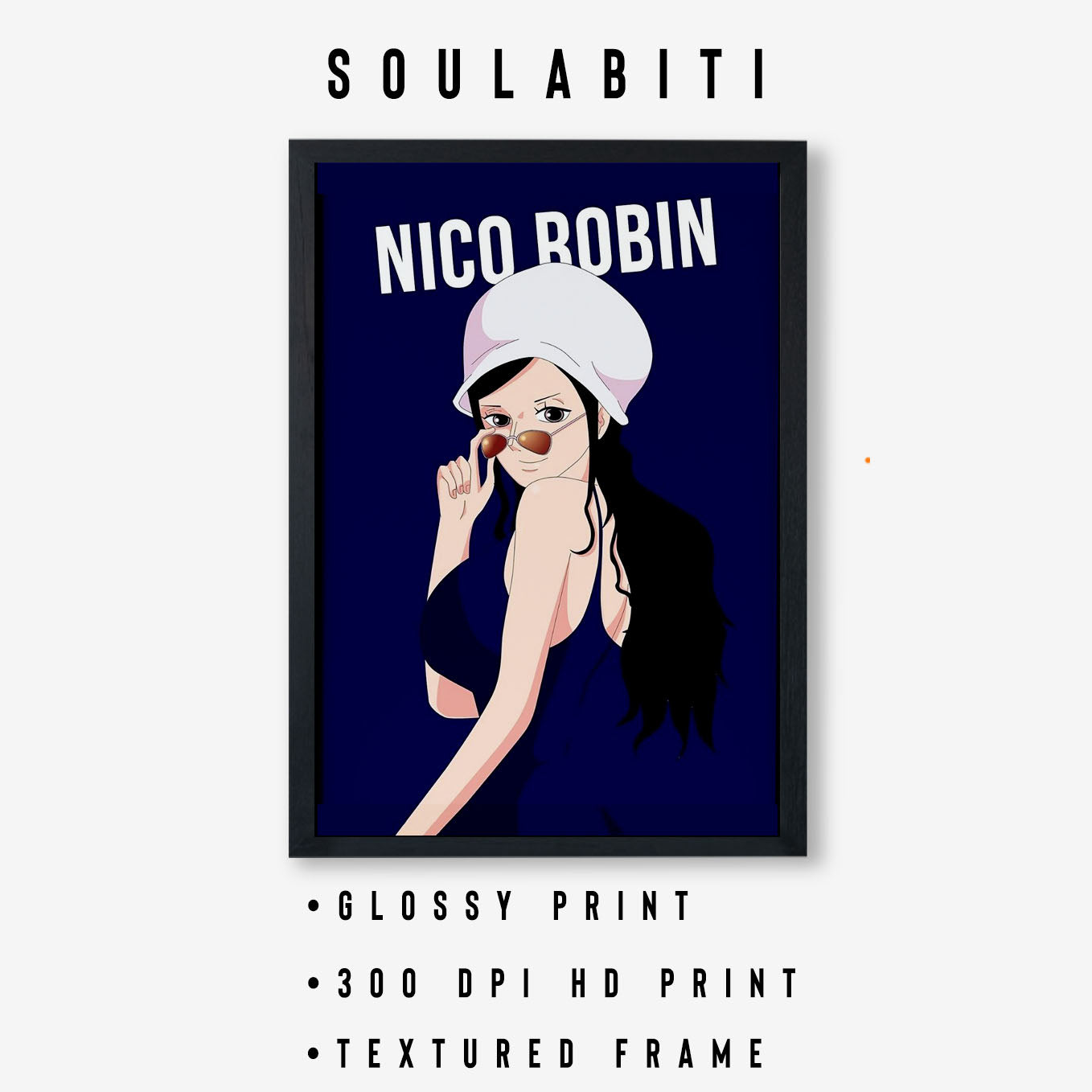 One Piece Devil Child Nico Robin Poster Art Framed 13x19 -Inch - SoulAbiti