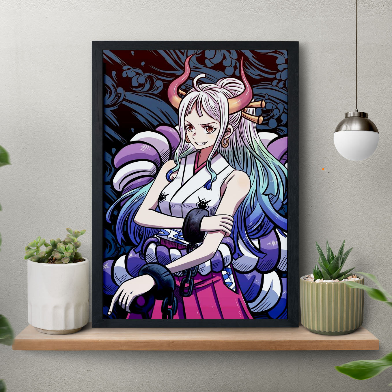 One Piece Devil Princess Yamato Poster Art Framed 13x19-Inch - SoulAbiti