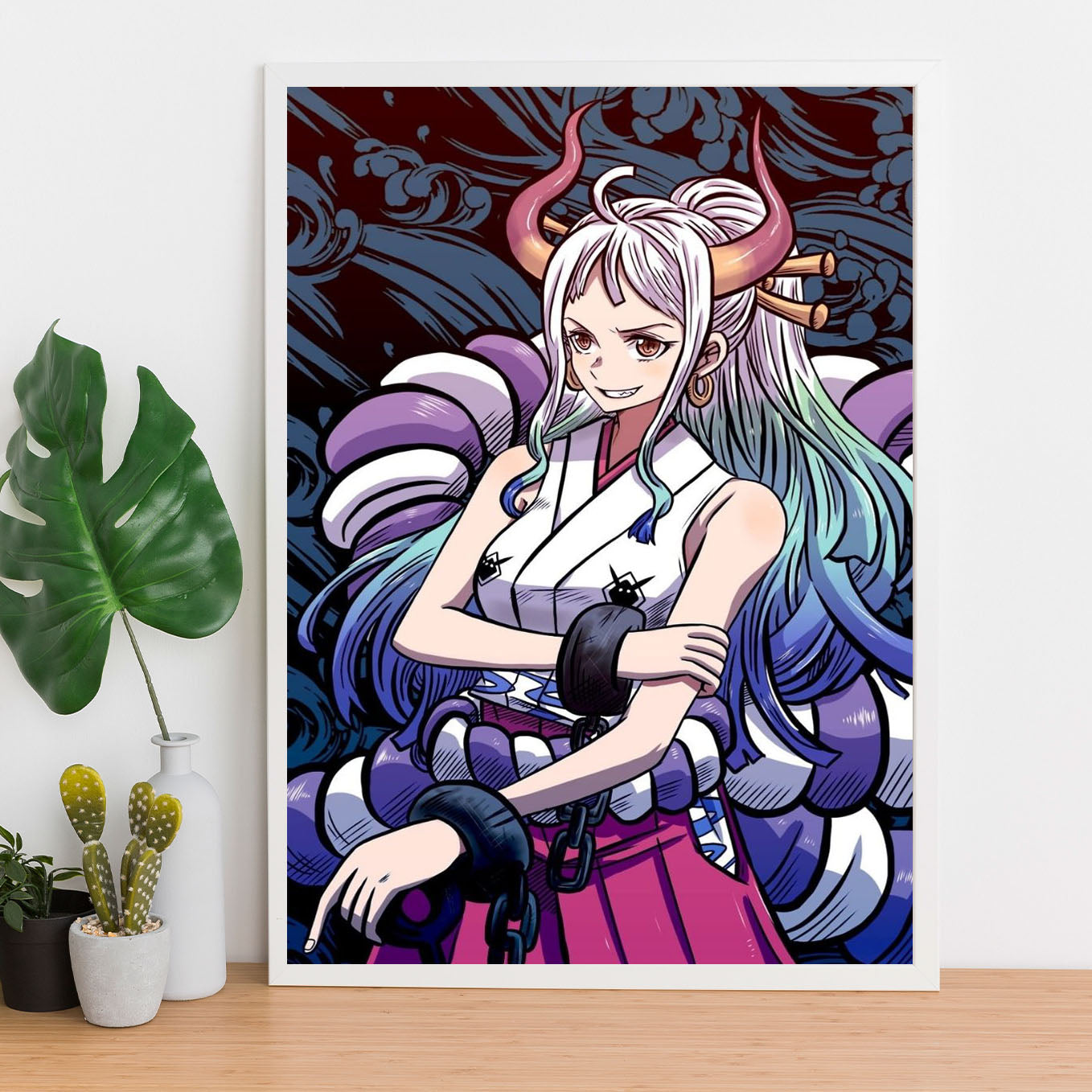 One Piece Devil Princess Yamato Poster Art Framed 13x19-Inch - SoulAbiti