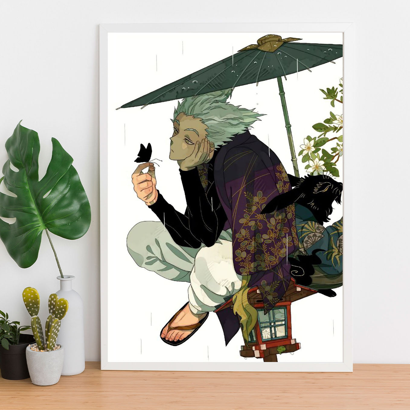 SoulAbiti One Punch Man Hero Hunter Garou Poster Art Framed (12x18-Inch, Plexi-Glass, Textured Frame) Framed Wall Décor, Ideal gift for anime fans - SoulAbiti