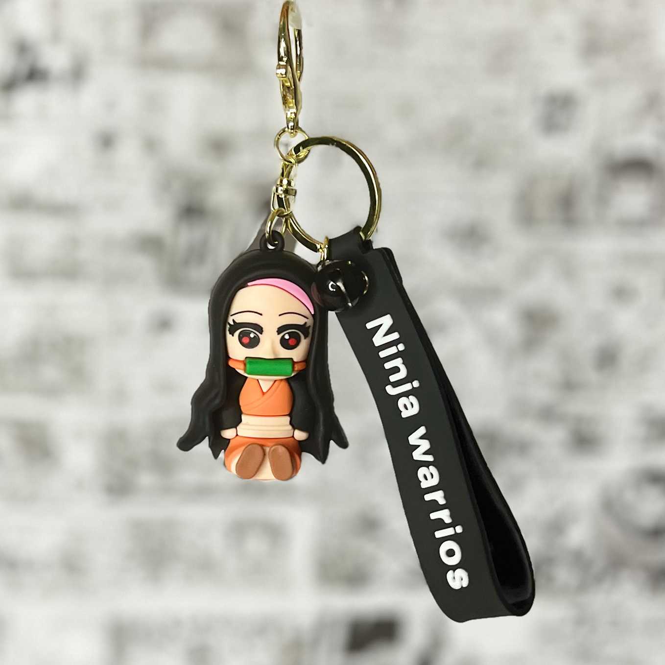 SoulAbiti Demon slayer Nezuko style Rubber Keychain - SoulAbiti