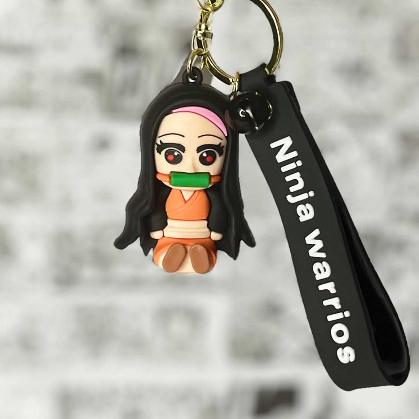 SoulAbiti Demon slayer Nezuko style Rubber Keychain - SoulAbiti