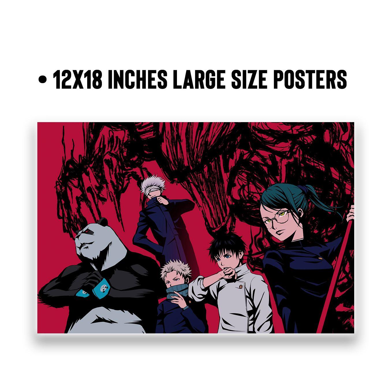 SoulAbiti Jujutsu Kaisen 0 Movie Yuta Okkotsu Poster 6 Landscape Designs (Gojo satoru, Maki, Panda, Inumaki, 12x18 Inches, 350 GSM) comes with double sided tape, Ideal gift for Sorcery fight fans - SoulAbiti