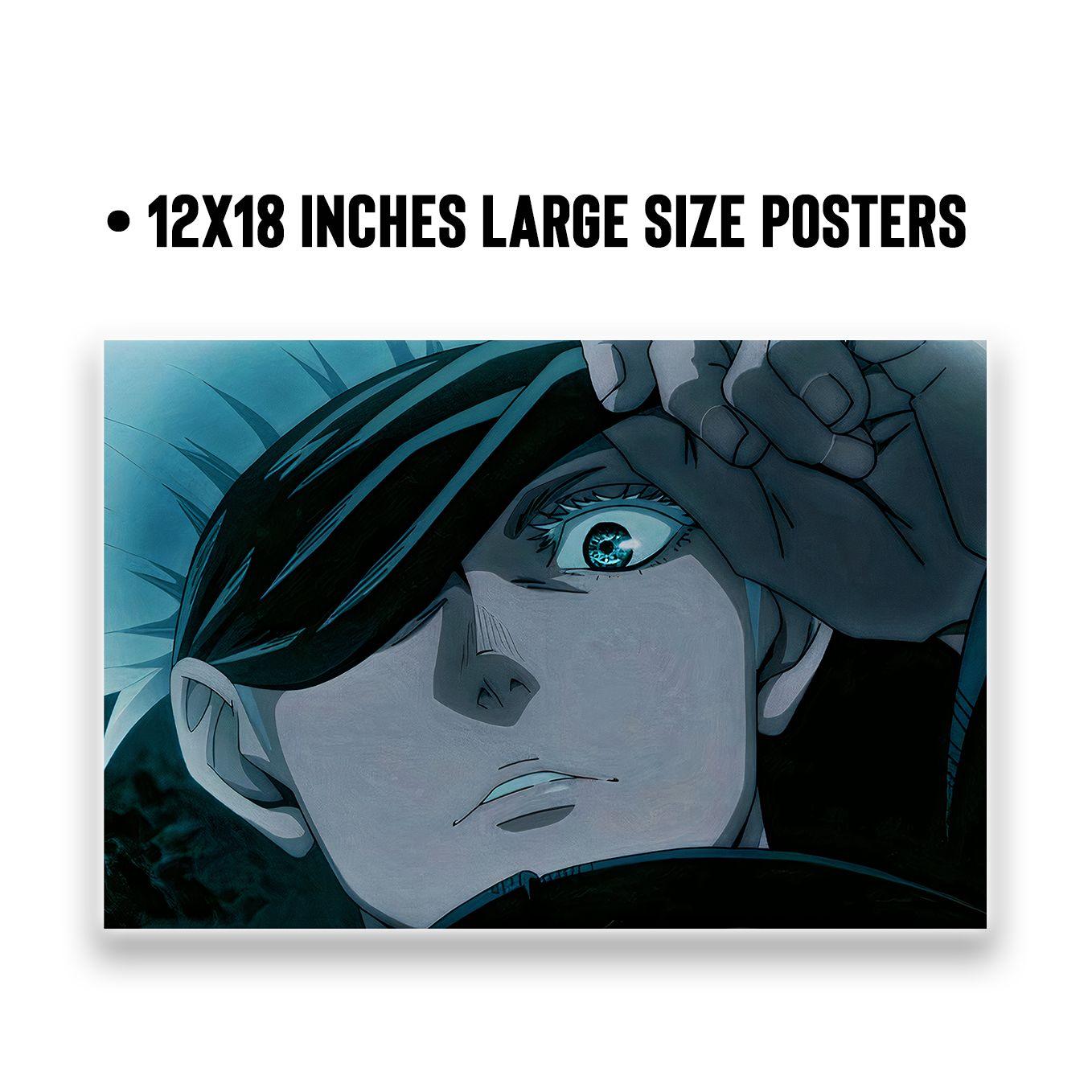 SoulAbiti Jujutsu Kaisen Gojo Satoru Poster 6 Landscape Designs (12x18 Inches, 350 GSM) comes with double sided tape, Ideal gift for Sorcery fight fans - SoulAbiti