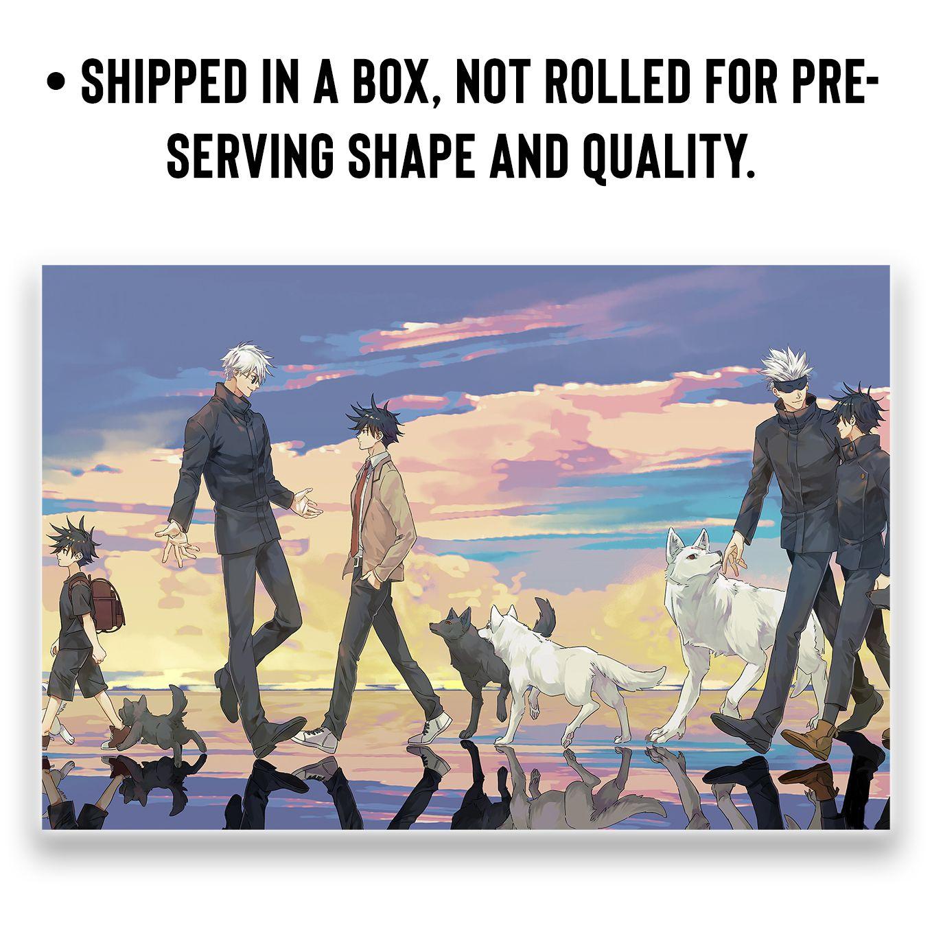 SoulAbiti Jujutsu Kaisen Gojo Satoru Poster 6 Landscape Designs (12x18 Inches, 350 GSM) comes with double sided tape, Ideal gift for Sorcery fight fans - SoulAbiti