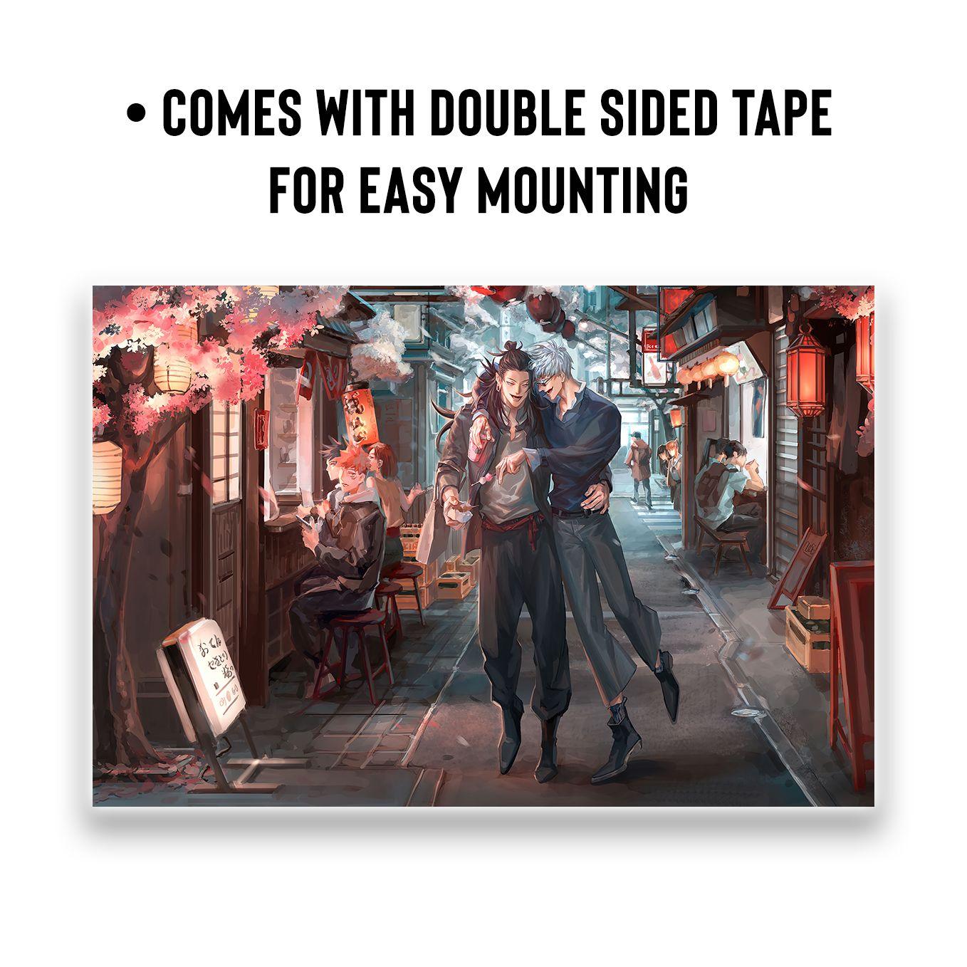 SoulAbiti Jujutsu Kaisen Gojo Satoru Poster 6 Landscape Designs (12x18 Inches, 350 GSM) comes with double sided tape, Ideal gift for Sorcery fight fans - SoulAbiti