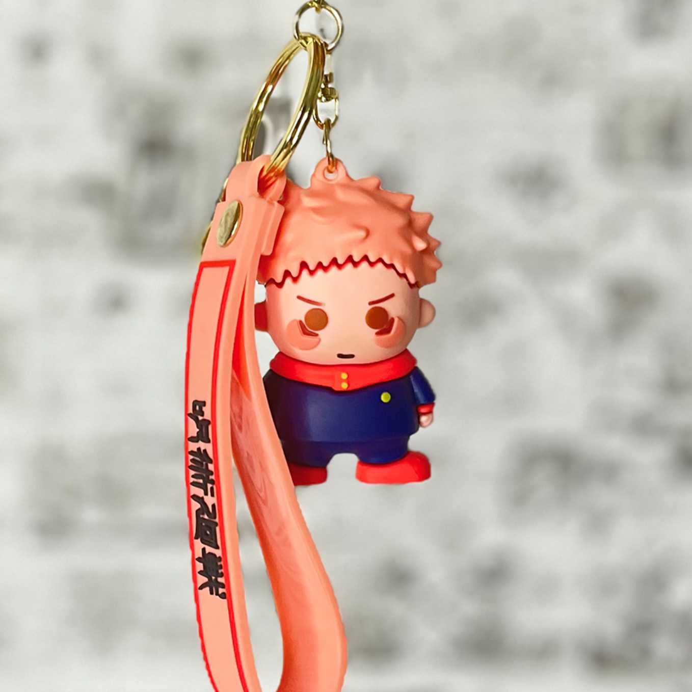 SoulAbiti Jujutsu Kaisen Itadori Yuji style rubber keychain - SoulAbiti