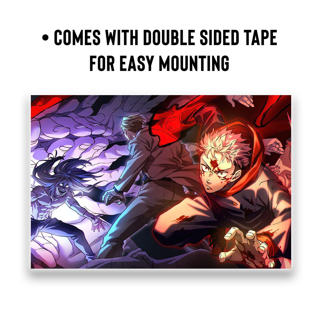 SoulAbiti Jujutsu Kaisne Itadori Yuji Poster 6 Landscape Designs (12x18 Inches, 350 GSM) comes with double sided tape, Ideal gift for Sorcery fight fans - SoulAbiti