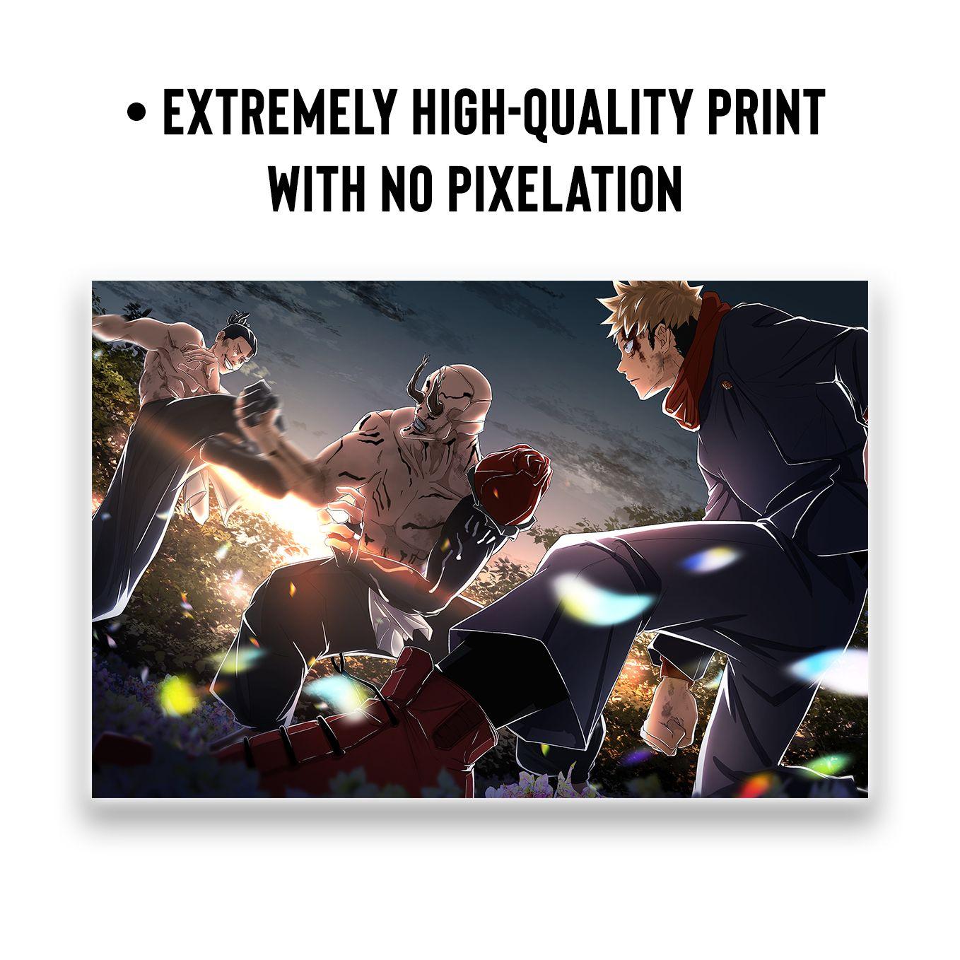 SoulAbiti Jujutsu Kaisne Itadori Yuji Poster 6 Landscape Designs (12x18 Inches, 350 GSM) comes with double sided tape, Ideal gift for Sorcery fight fans - SoulAbiti