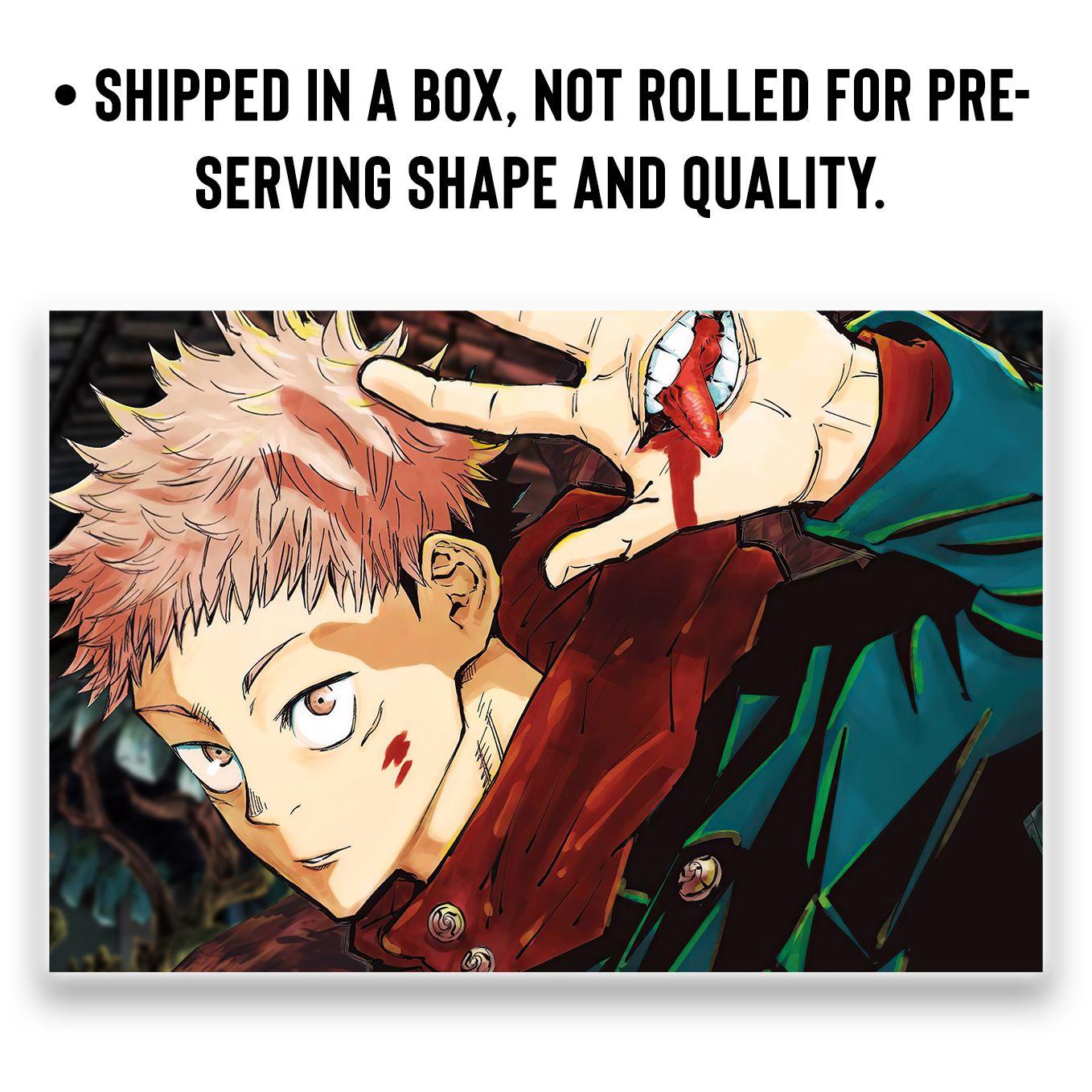 SoulAbiti Jujutsu Kaisne Itadori Yuji Poster 6 Landscape Designs (12x18 Inches, 350 GSM) comes with double sided tape, Ideal gift for Sorcery fight fans - SoulAbiti