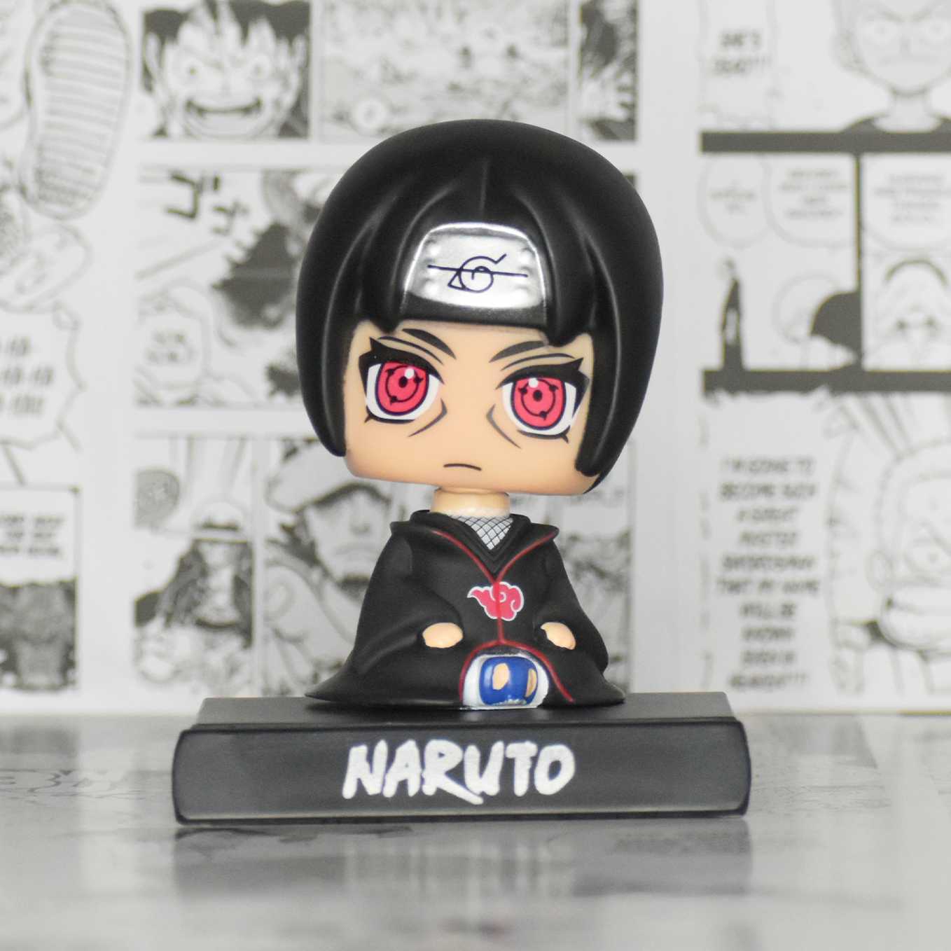 SoulAbiti Naruto Combo of 2 bobblehead, Kakashi Hatake and Itachi Uchiha of The Hidden Leaf Village (Mobile Holder, Car Dashboard décor, Table décor) - SoulAbiti