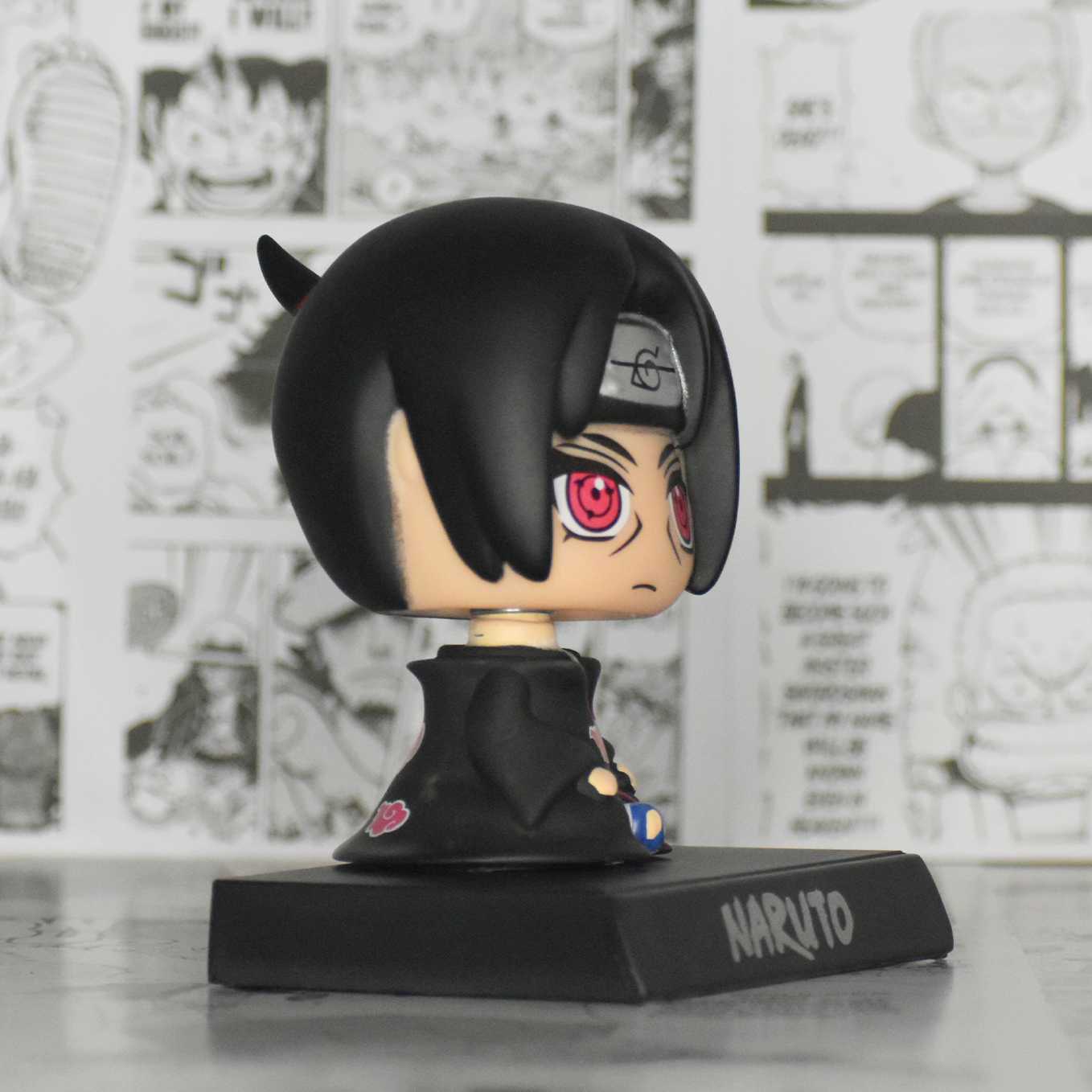 SoulAbiti Naruto Combo of 2 bobblehead, Kakashi Hatake and Itachi Uchiha of The Hidden Leaf Village (Mobile Holder, Car Dashboard décor, Table décor) - SoulAbiti