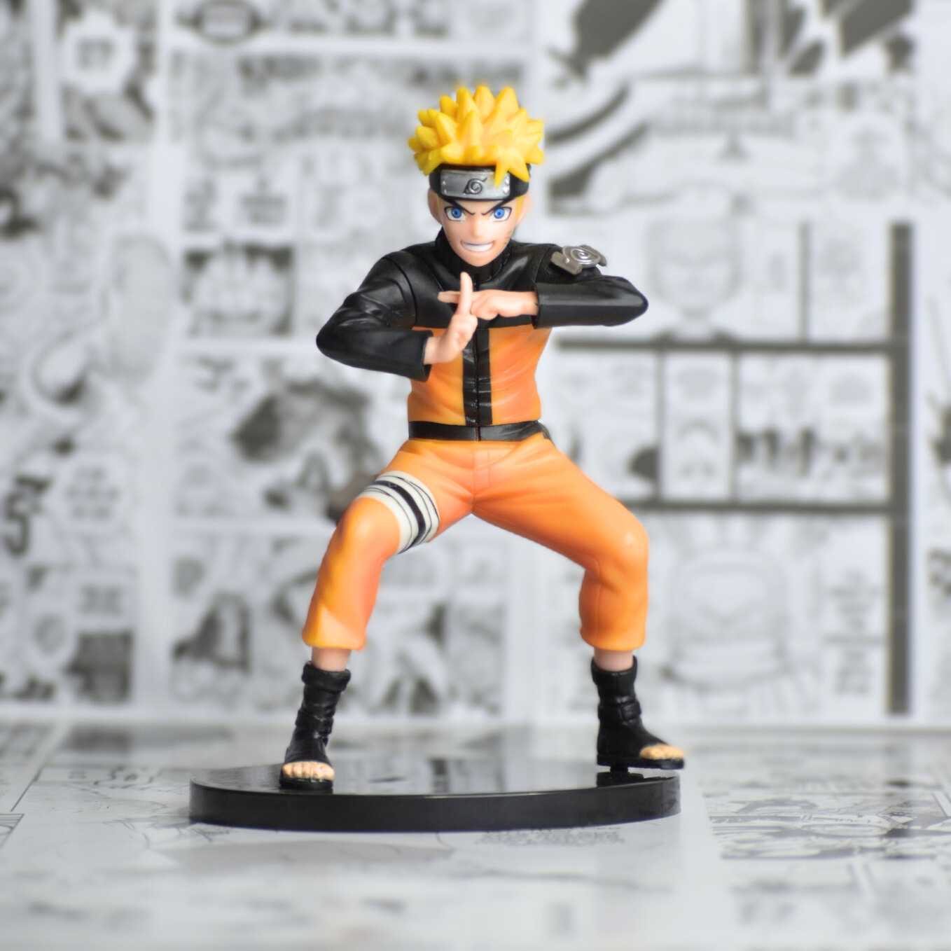 SoulAbiti Naruto Shippuden Action Figure (17 cm) with Round Base Naruto After Training Attire Jutsu Style Figurine Ideal Gift for Anime Fans Multicolor - SoulAbiti