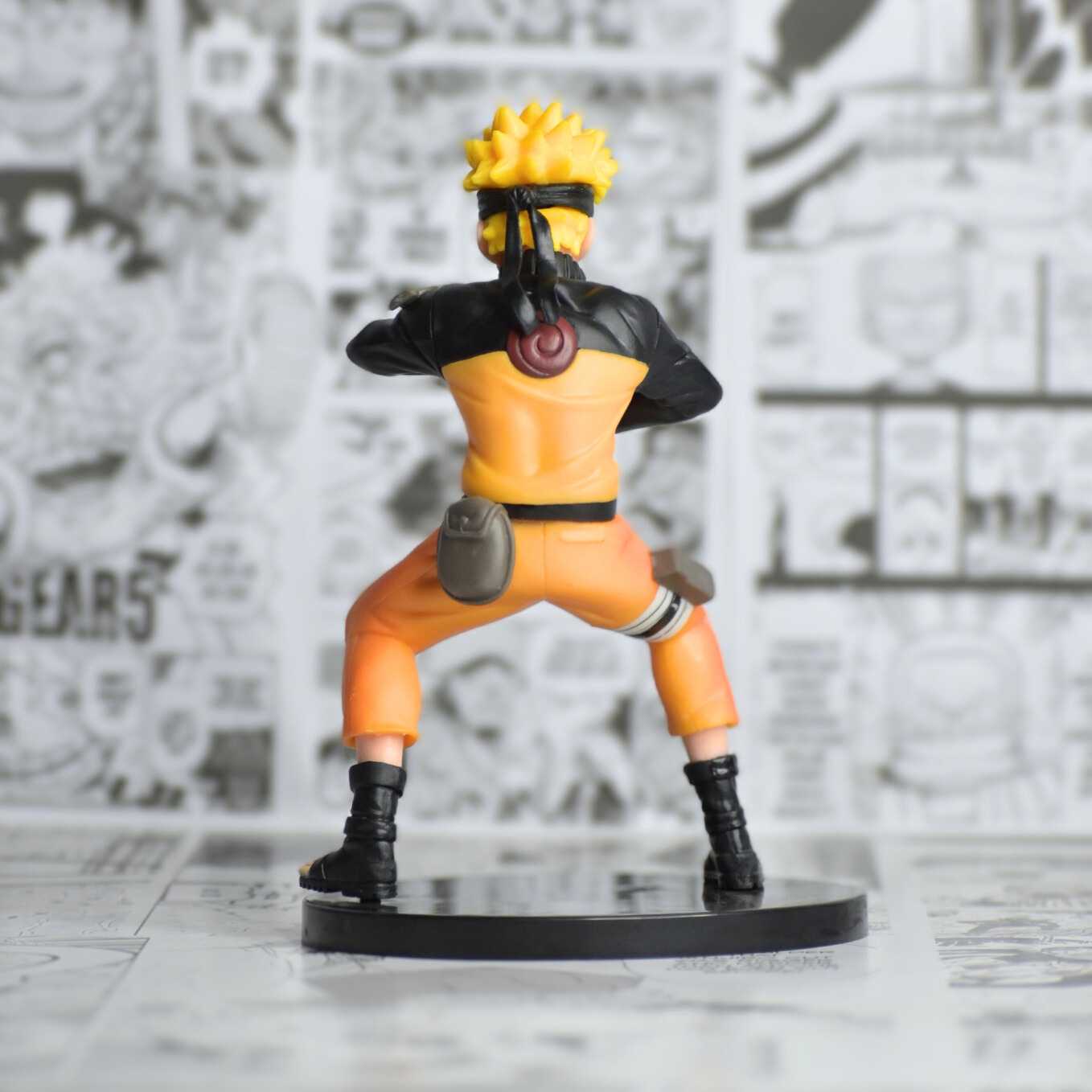 SoulAbiti Naruto Shippuden Action Figure (17 cm) with Round Base Naruto After Training Attire Jutsu Style Figurine Ideal Gift for Anime Fans Multicolor - SoulAbiti
