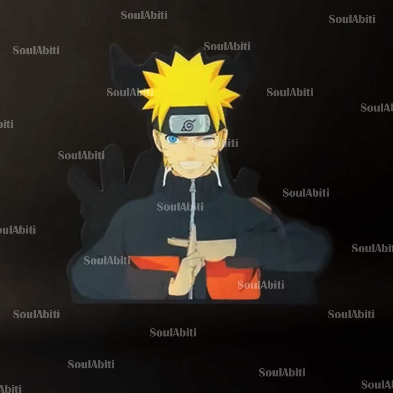 SoulAbiti Naruto Uzumaki 3 in 1 Lenticular sticker ( 3d Sticker ) Ideal for decoration of Mobile cover, Laptop, books, water bottle - SoulAbiti