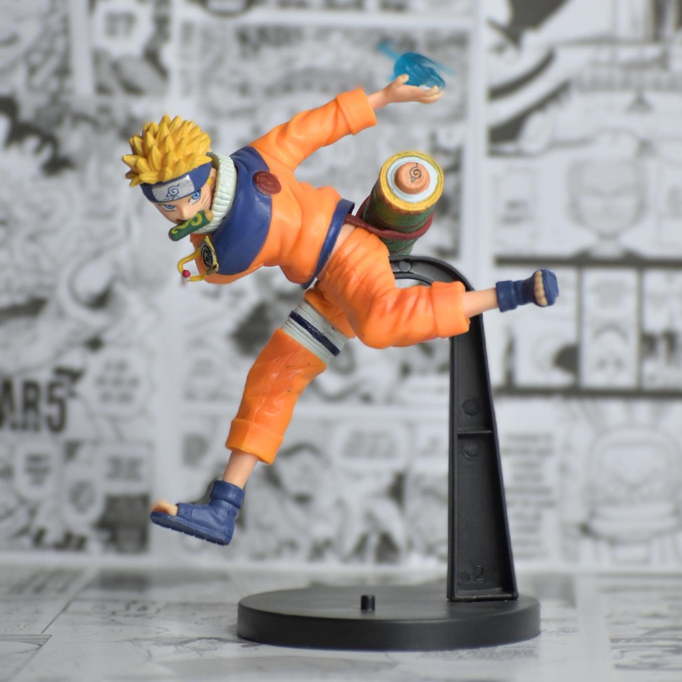 SoulAbiti Naruto Young with Scroll of Seals Action Figure (16 cm) with Round Base Young Naruto After Stealing Scroll Style Figurine Ideal Gift for Anime Fans Multicolor - SoulAbiti