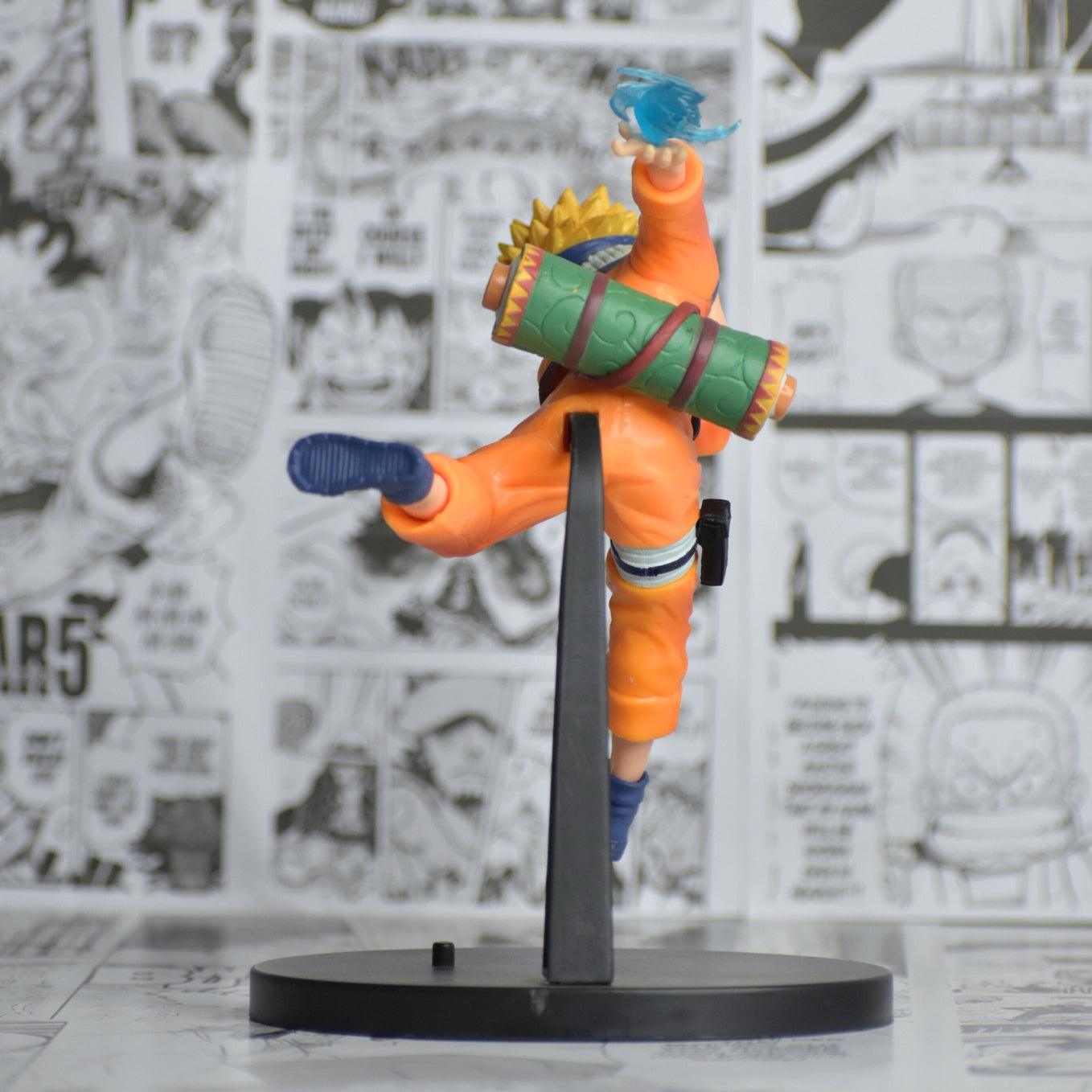 SoulAbiti Naruto Young with Scroll of Seals Action Figure (16 cm) with Round Base Young Naruto After Stealing Scroll Style Figurine Ideal Gift for Anime Fans Multicolor - SoulAbiti