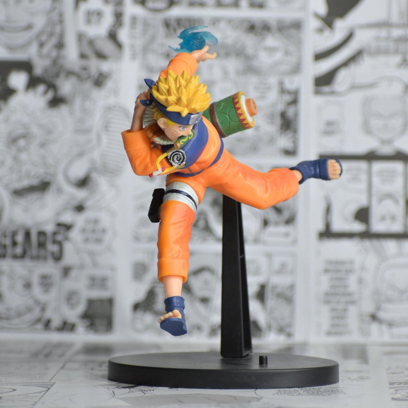 SoulAbiti Naruto Young with Scroll of Seals Action Figure (16 cm) with Round Base Young Naruto After Stealing Scroll Style Figurine Ideal Gift for Anime Fans Multicolor - SoulAbiti