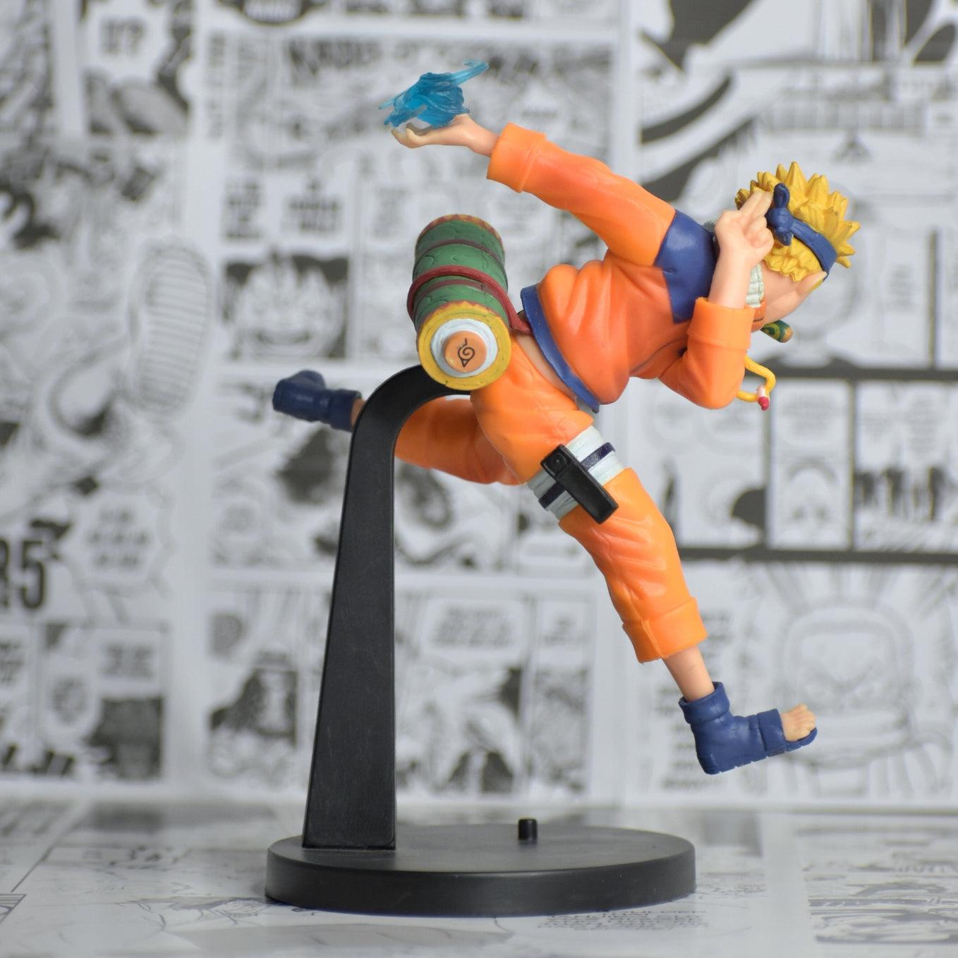 SoulAbiti Naruto Young with Scroll of Seals Action Figure (16 cm) with Round Base Young Naruto After Stealing Scroll Style Figurine Ideal Gift for Anime Fans Multicolor - SoulAbiti