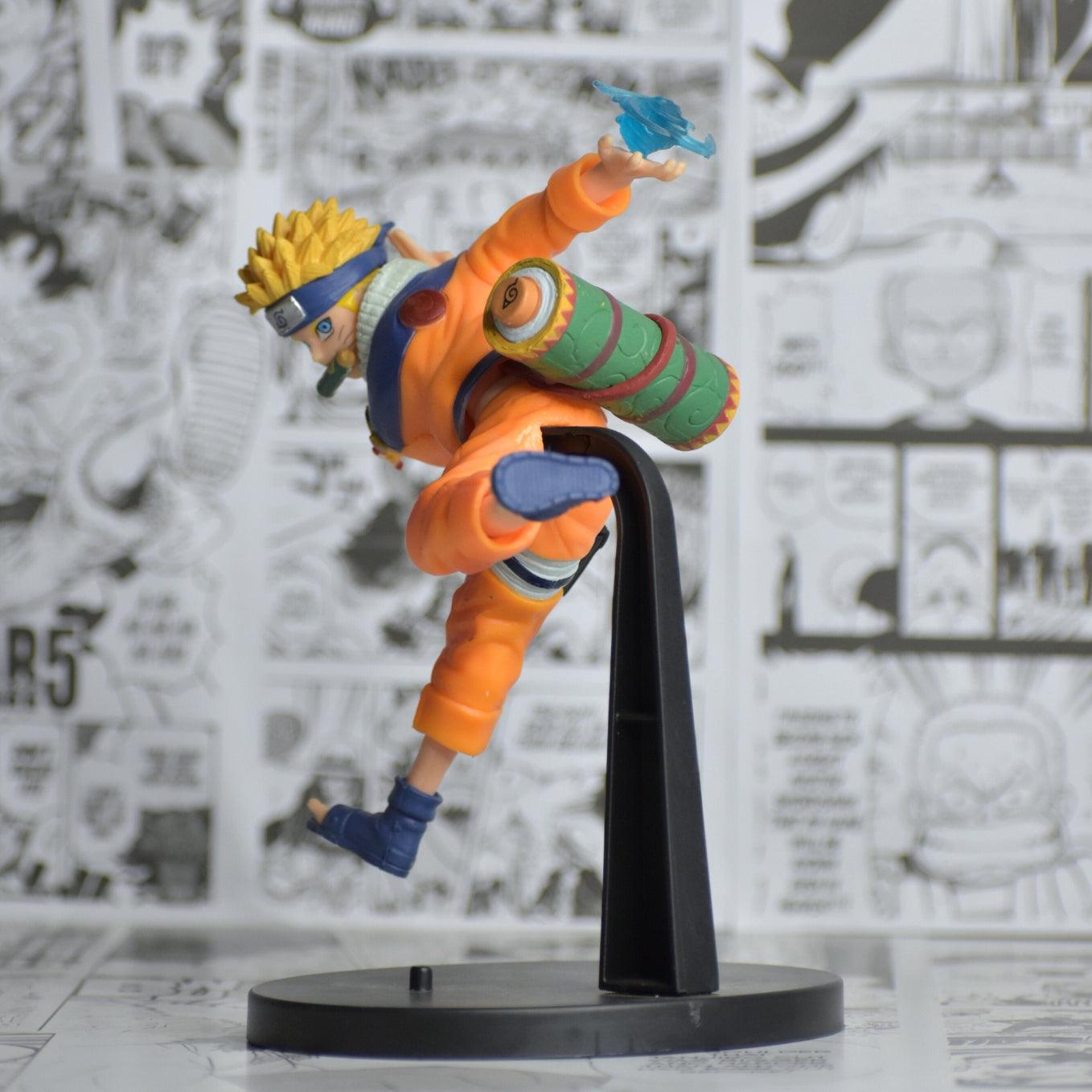 SoulAbiti Naruto Young with Scroll of Seals Action Figure (16 cm) with Round Base Young Naruto After Stealing Scroll Style Figurine Ideal Gift for Anime Fans Multicolor - SoulAbiti