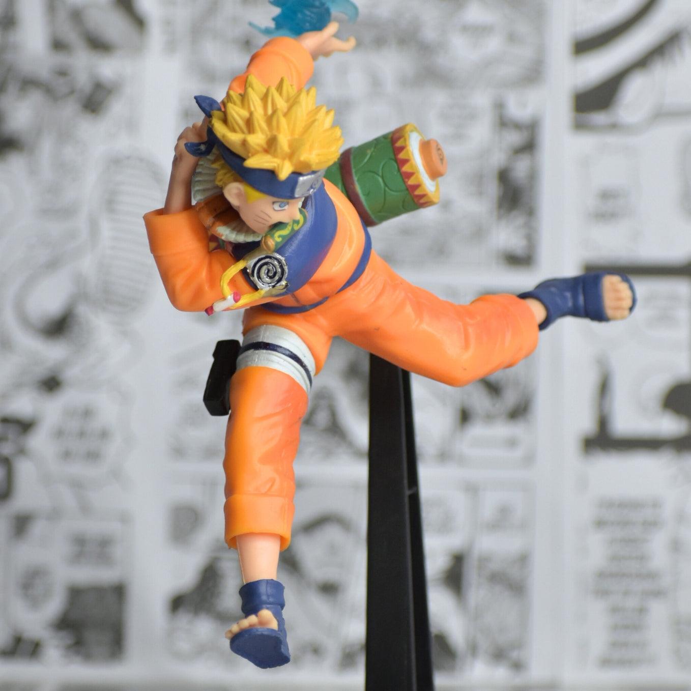 SoulAbiti Naruto Young with Scroll of Seals Action Figure (16 cm) with Round Base Young Naruto After Stealing Scroll Style Figurine Ideal Gift for Anime Fans Multicolor - SoulAbiti