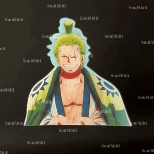 SoulAbiti One Piece Luffy, Zoro and Sanji 3 in 1 Lenticular sticker ( 3d Sticker ) Ideal for decoration of Mobile cover, Laptop, books, water bottle - SoulAbiti