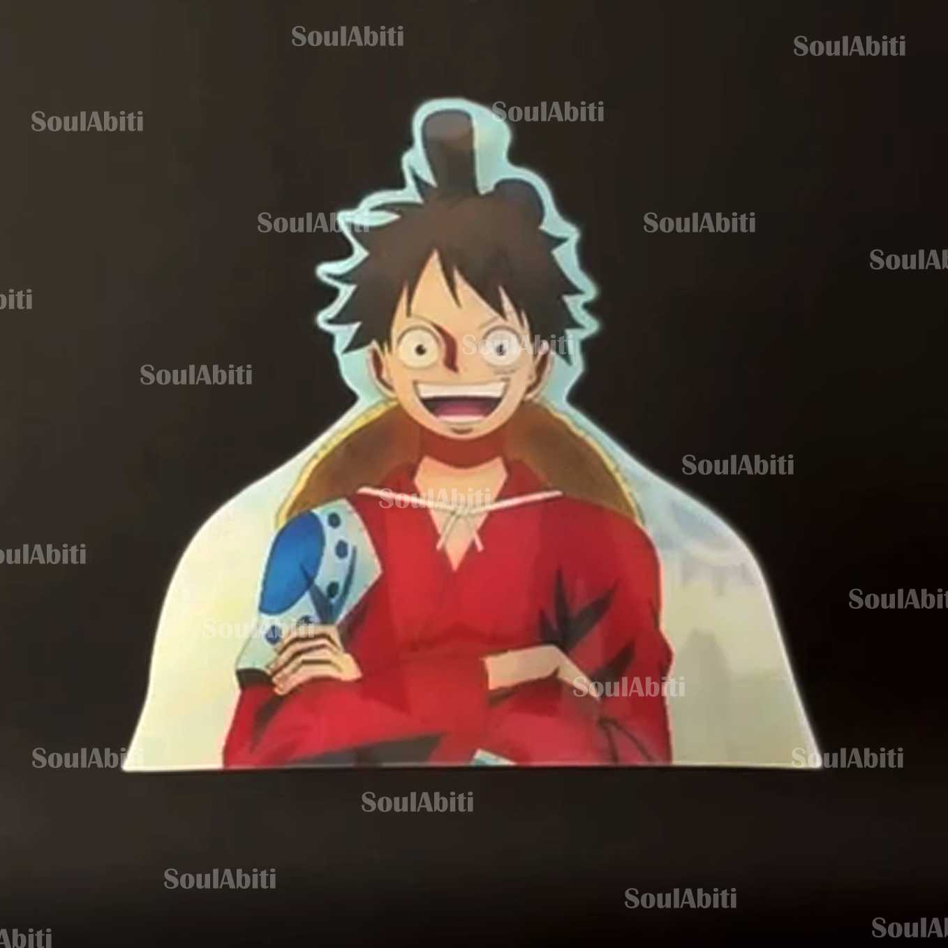 SoulAbiti One Piece Luffy, Zoro and Sanji 3 in 1 Lenticular sticker ( 3d Sticker ) Ideal for decoration of Mobile cover, Laptop, books, water bottle - SoulAbiti