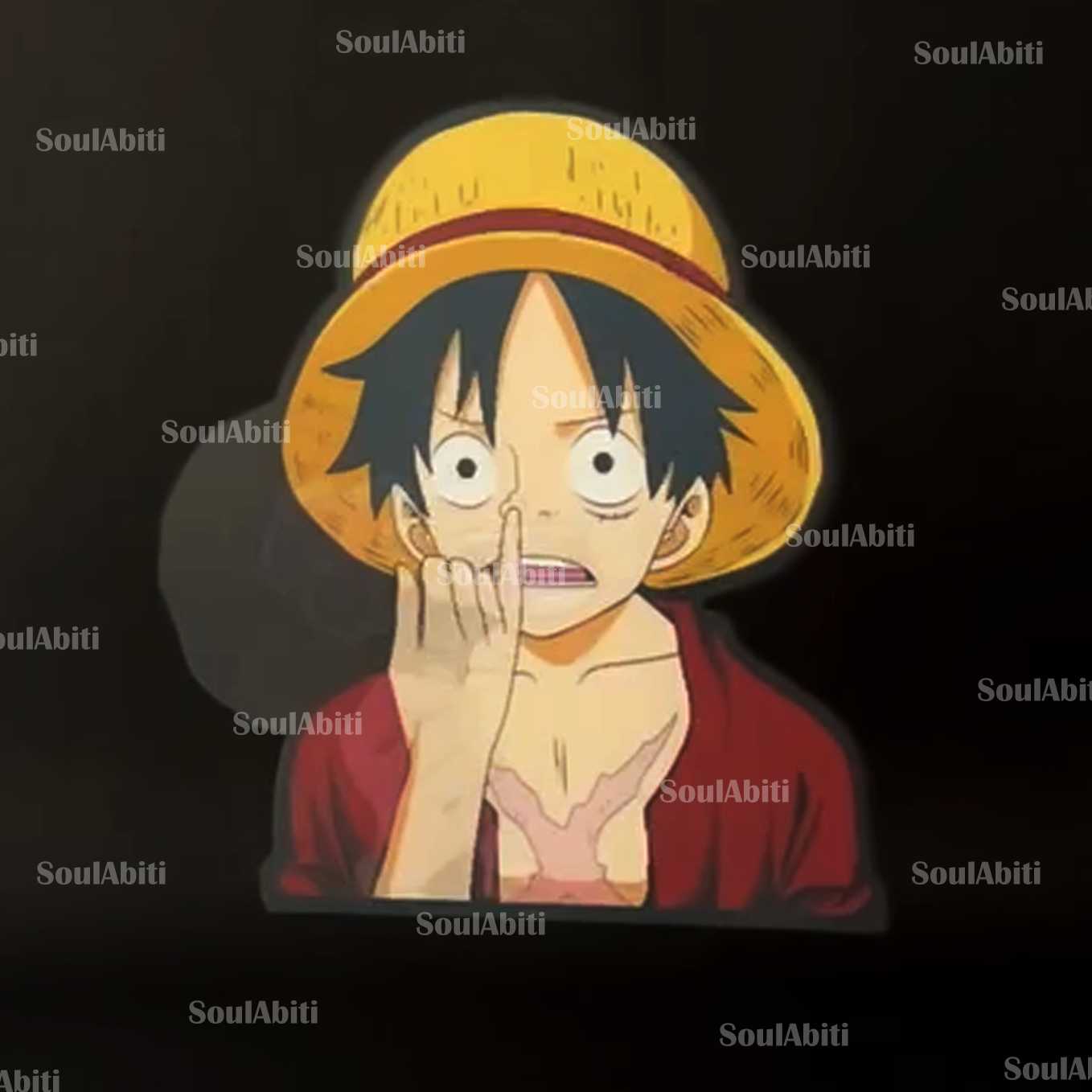 SoulAbiti One Piece Monkey D Luffy eating eat 3 in 1 Lenticular sticker ( 3d Sticker ) Ideal for decoration of Mobile cover, Laptop, books, water bottle - SoulAbiti
