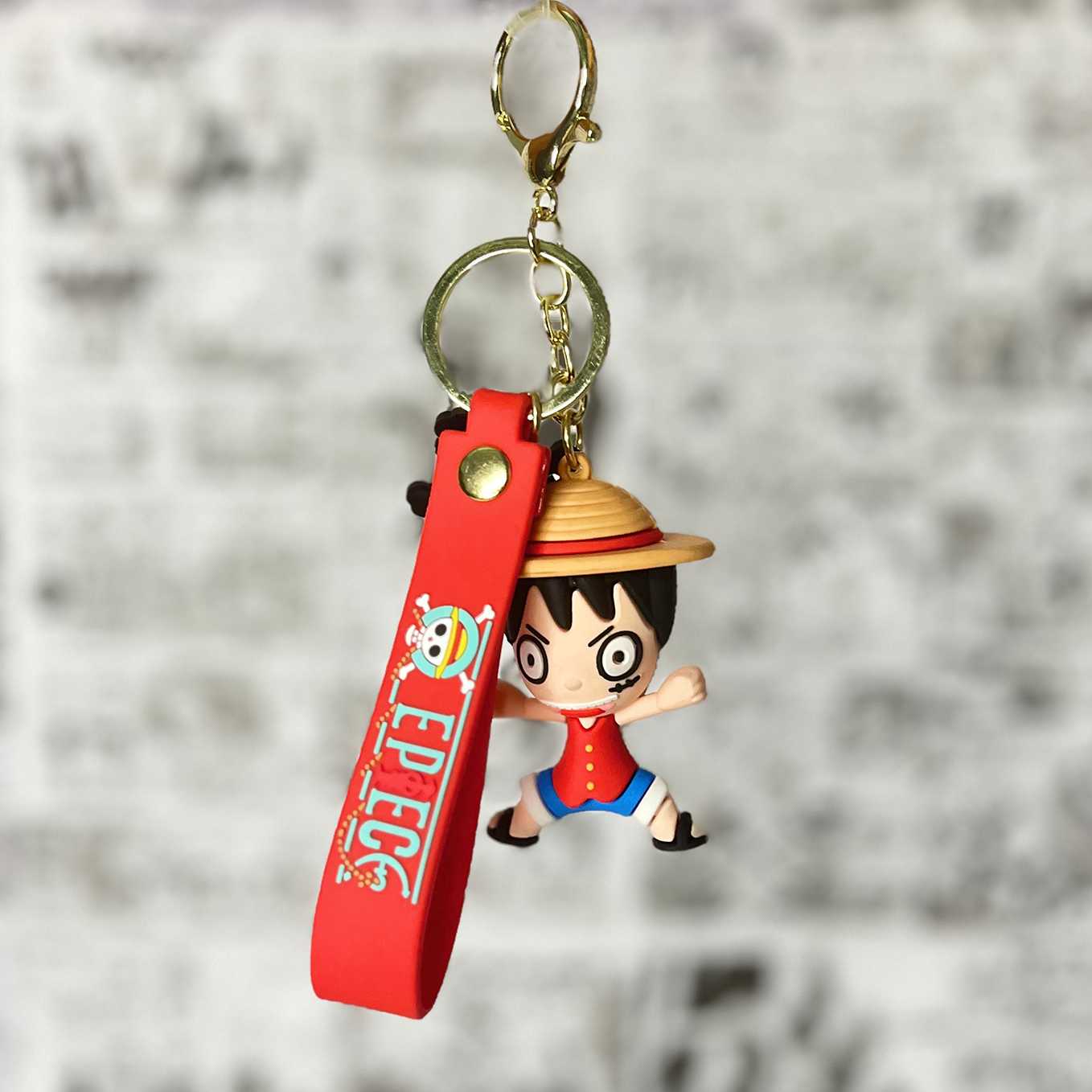 SoulAbiti One Piece Monkey D. Luffy rubber keychain - SoulAbiti