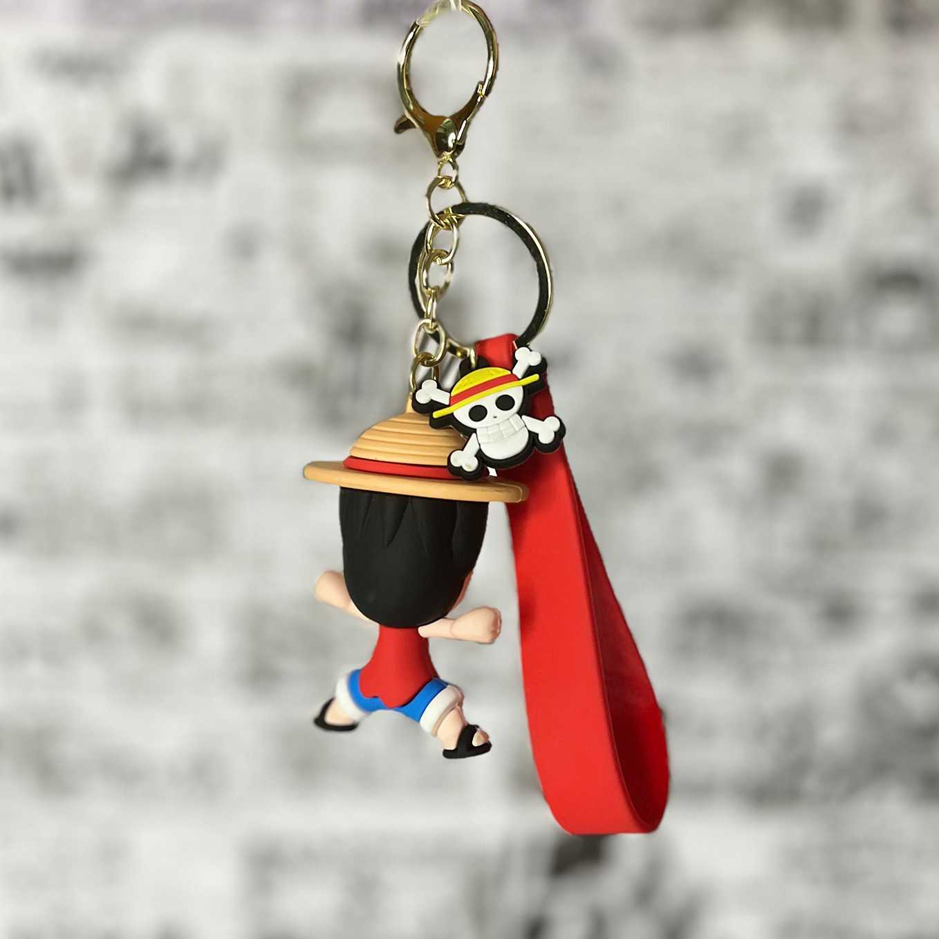 SoulAbiti One Piece Monkey D. Luffy rubber keychain - SoulAbiti