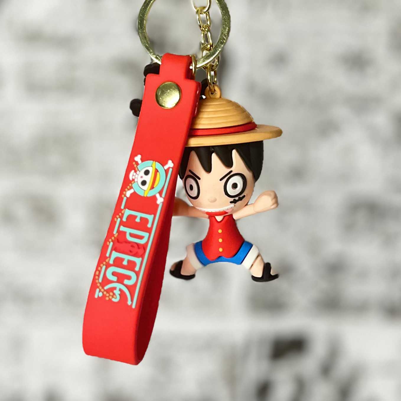 SoulAbiti One Piece Monkey D. Luffy rubber keychain - SoulAbiti
