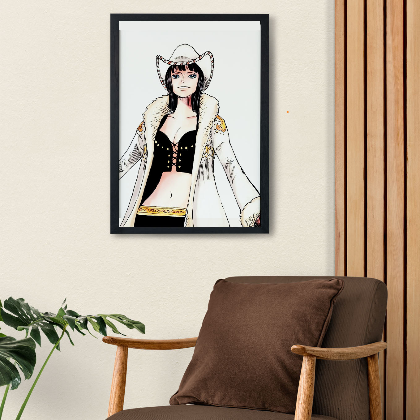 SoulAbiti One Piece Nico robin in arabasta Poster Art Framed (12x18-Inch, Plexi-Glass, Textured Frame) Framed Wall Décor, Ideal gift for Straw hat pirate fans - SoulAbiti