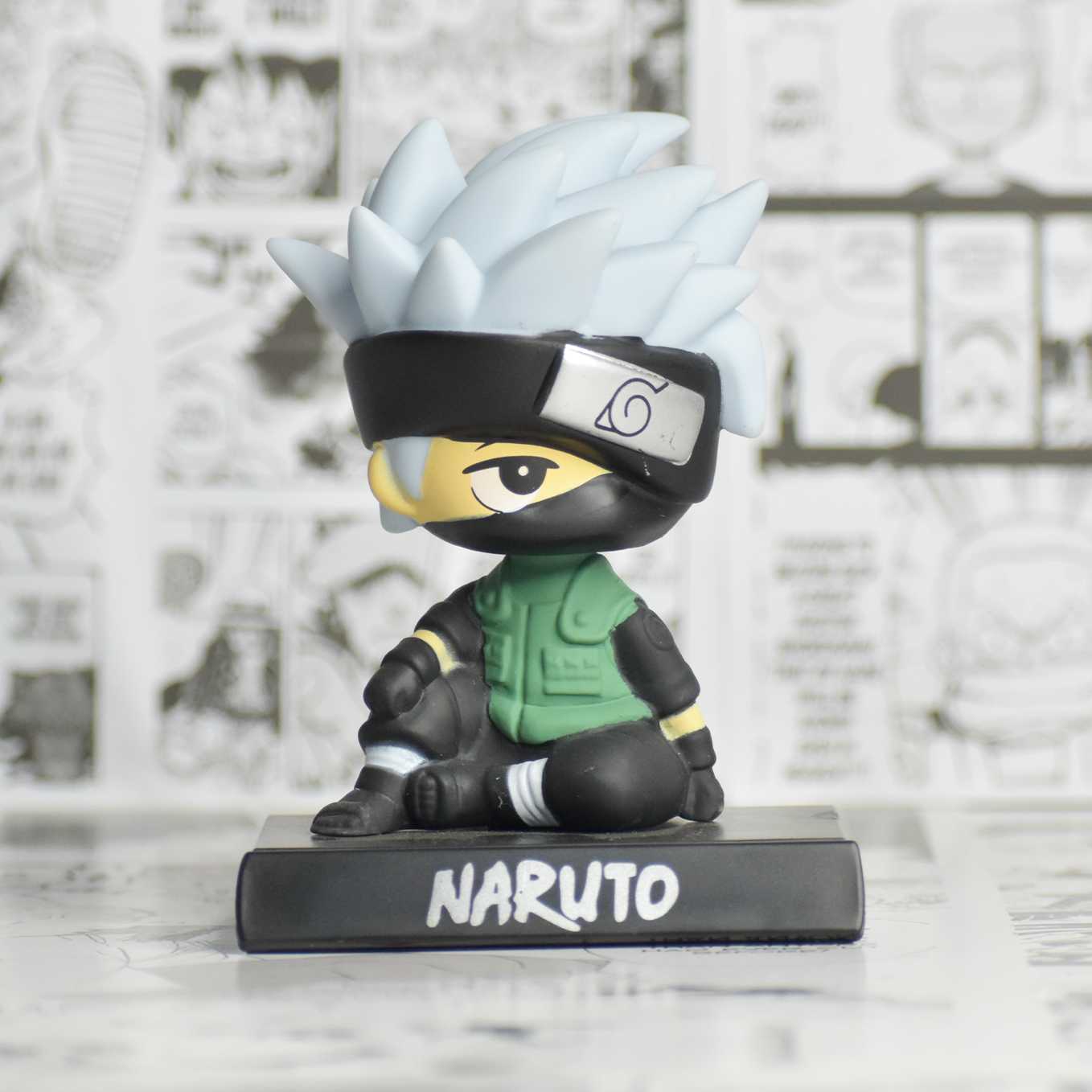 SoulAbiti Presents Naruto bobbleheads, Kakashi Hatake of The Hidden Leaf Village, Kakashi Hatake bobblehead, Kakashi (Mobile Holder, Car Dashboard décor, Table décor) - SoulAbiti