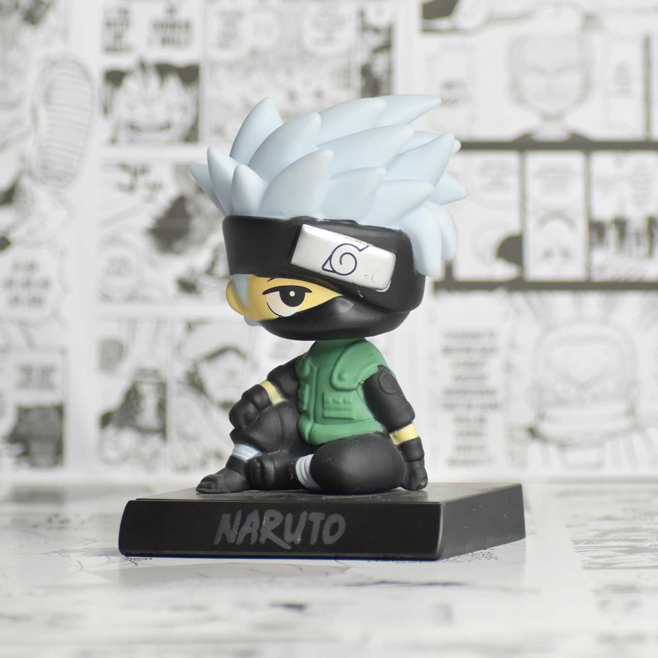 SoulAbiti Presents Naruto bobbleheads, Kakashi Hatake of The Hidden Leaf Village, Kakashi Hatake bobblehead, Kakashi (Mobile Holder, Car Dashboard décor, Table décor) - SoulAbiti