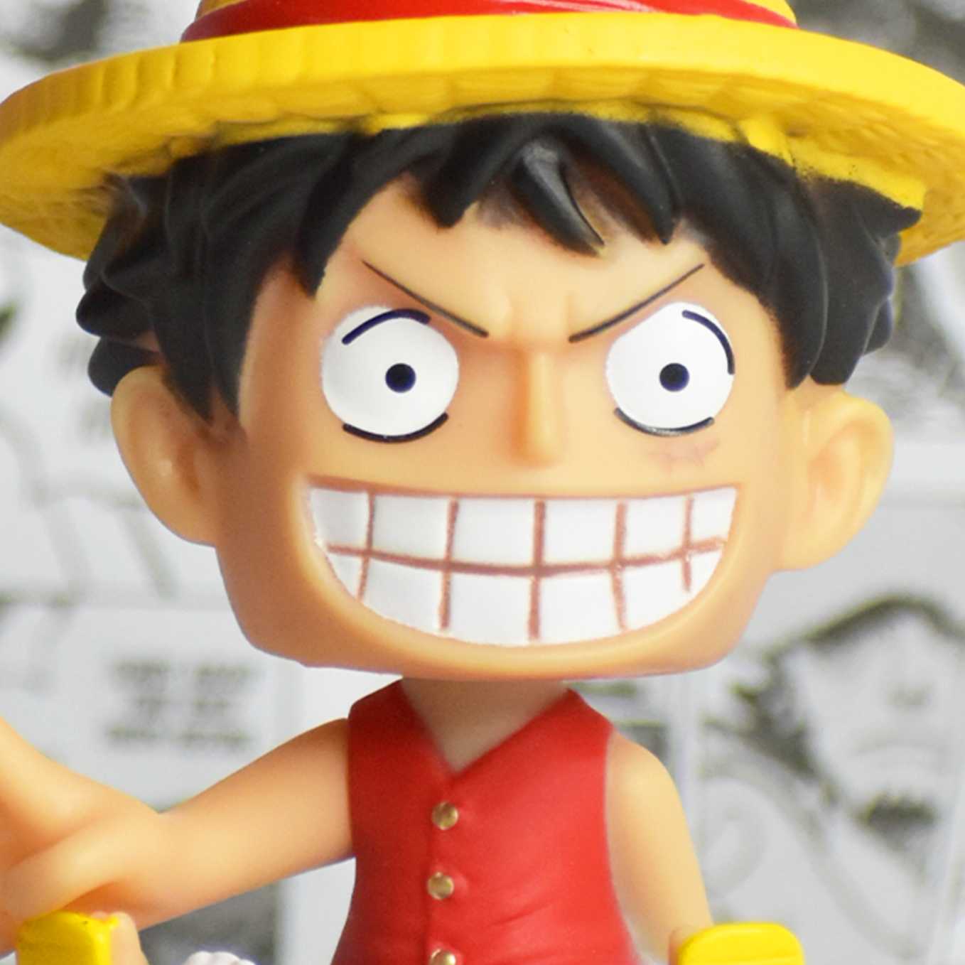 SoulAbiti Presents One Piece Luffy bobblehead Straw hat Pirates (Mobile Holder, Car Dashboard décor, Table décor) Ideal of King of pirate fans. - SoulAbiti