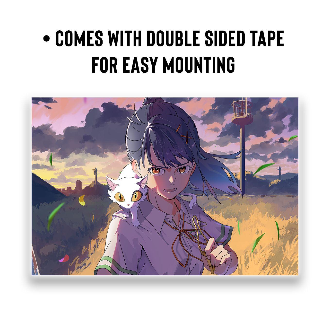 SoulAbiti set of 10 Anime Posters Landscape (12-inches X 18-inches) Suzume no tojimari posters with Double sided tape large size Multicolor ideal gift for Anime fans - SoulAbiti