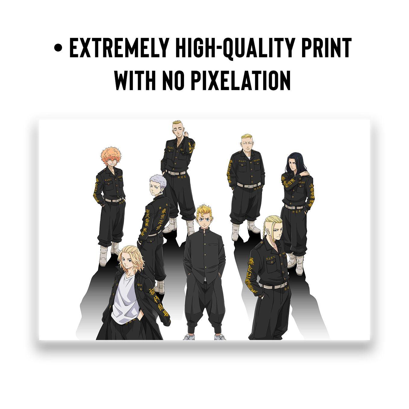 SoulAbiti Tokyo Revengers Poster 6 Landscape Designs (Mikey, Draken, Takemichi, chifuyu, Kazutora 12x18 Inches, 350 GSM) comes with double sided tape, Ideal gift for Anime fans - SoulAbiti