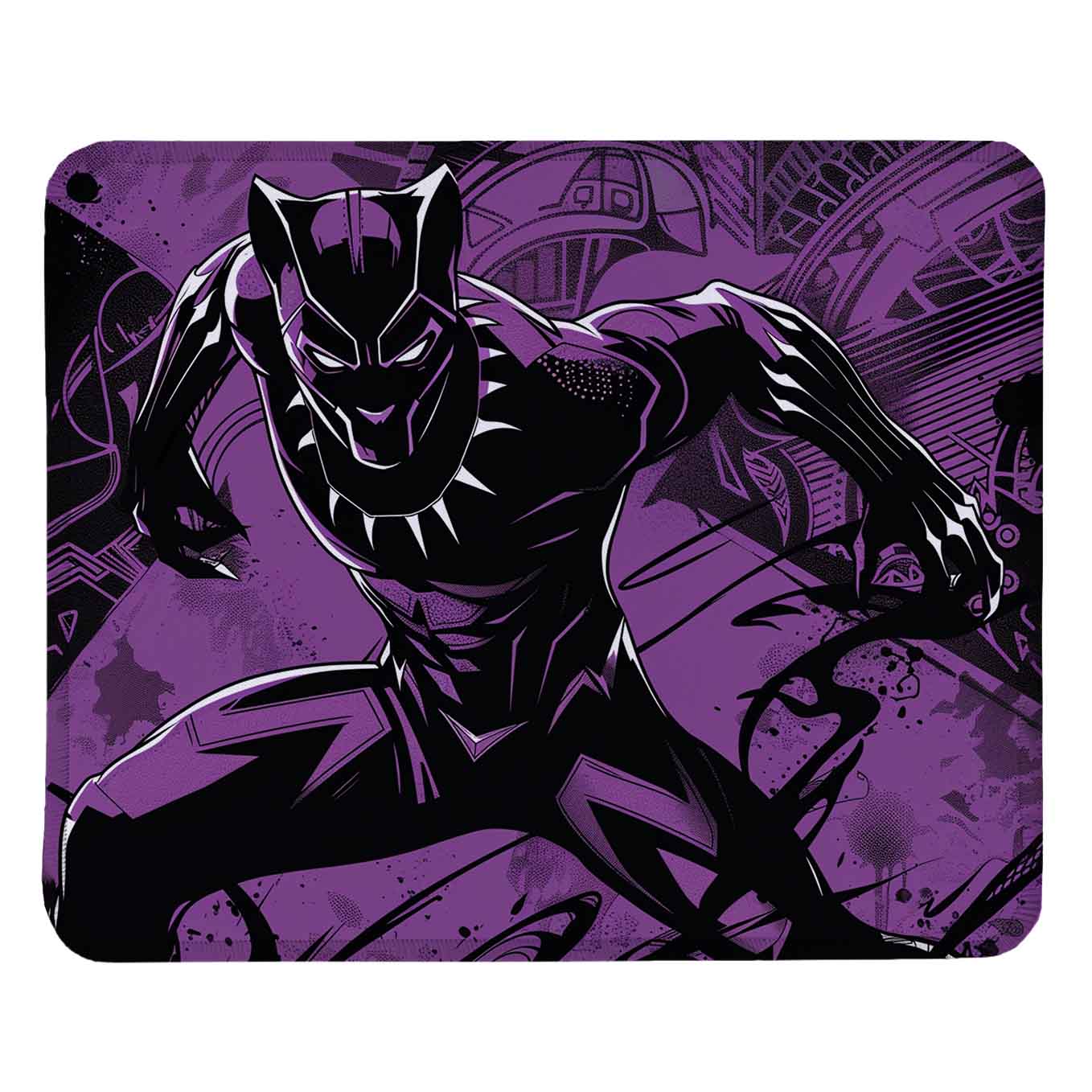 Black Panther Set of 2 Stitched Gaming Mouse Pads with Anti-Slip Rubber Base and Waterproof Surface