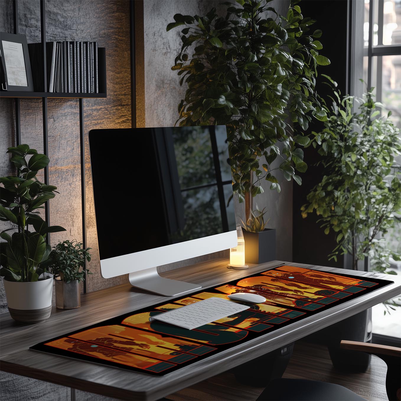 IronMan XXXL Deskpad – 36x14 Inches Extra Large Mouse Pad with Non-Slip Rubber base, Stitched Edges, Waterproof Surface – Ideal for Gaming and Office Desk