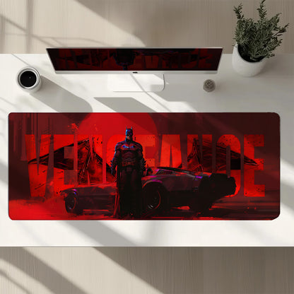 Batman Vengeance XXXL Deskpad – 36x14 Inches Extra Large Mouse Pad with Non-Slip Rubber base, Stitched Edges, Waterproof Surface – Ideal for Gaming and Office Desk