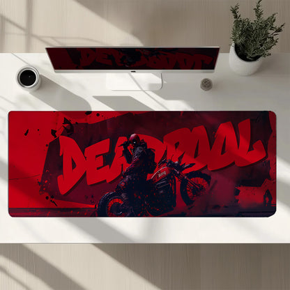 Deadpool XXXL Deskpad – 36x14 Inches Extra Large Mouse Pad with Non-Slip Rubber base, Stitched Edges, Waterproof Surface – Ideal for Gaming and Office Desk