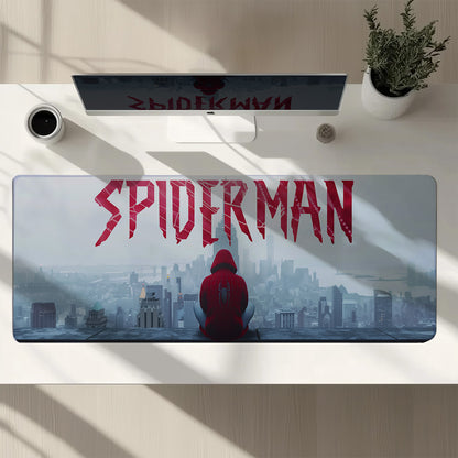 Spiderman XXXL Deskpad – 36x14 Inches Extra Large Mouse Pad with Non-Slip Rubber base, Stitched Edges, Waterproof Surface – Ideal for Gaming and Office Desk