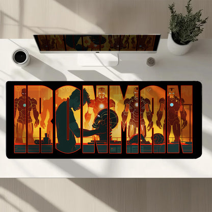 IronMan XXXL Deskpad – 36x14 Inches Extra Large Mouse Pad with Non-Slip Rubber base, Stitched Edges, Waterproof Surface – Ideal for Gaming and Office Desk